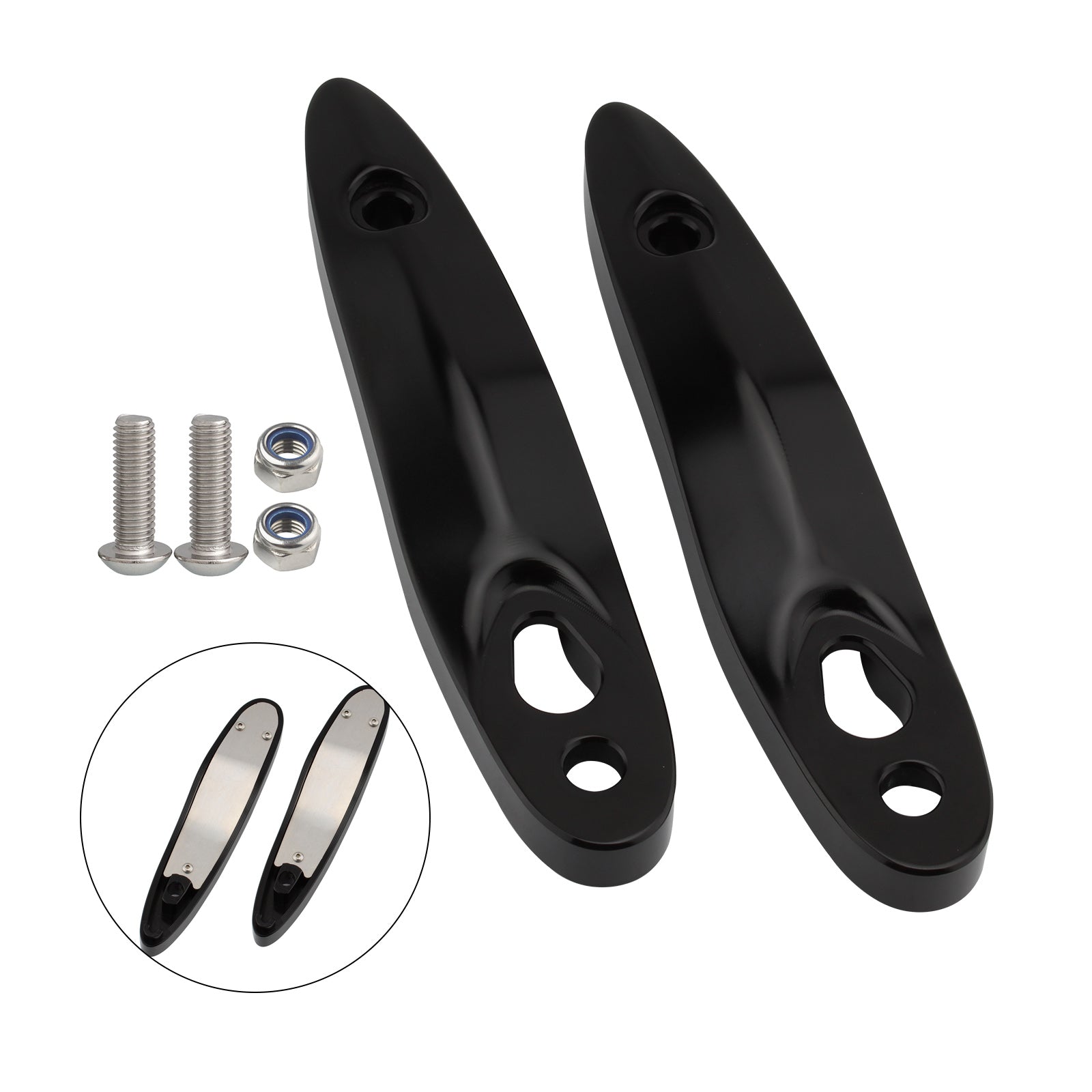 Kit de reubicación de placa de matrícula de soporte de extensión de señal de giro apto para Softail 00-20 negro
