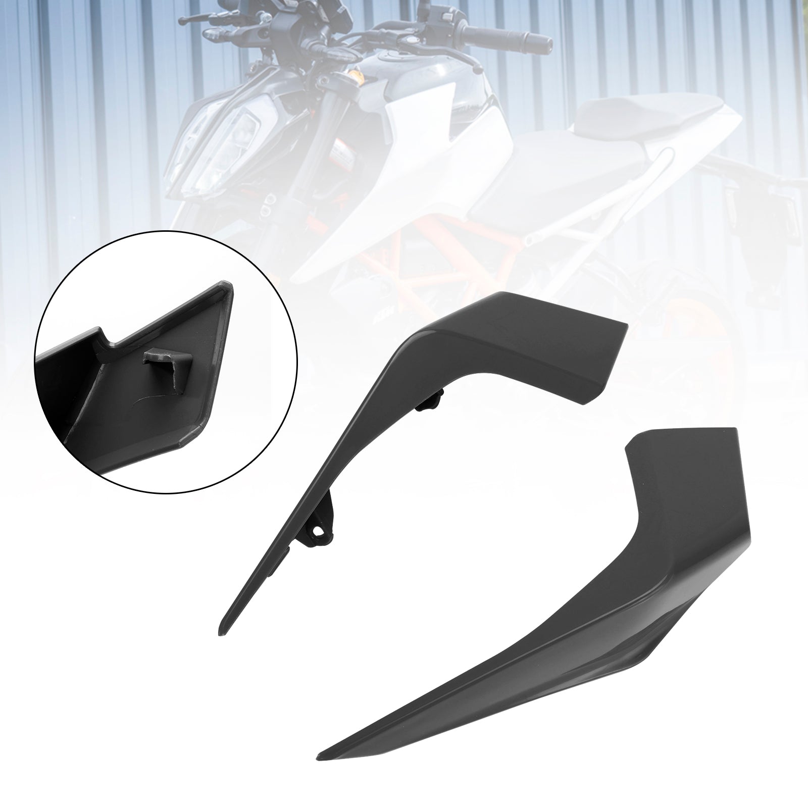 Cubierta embellecedora de escudo protector de carenado de faro compatible con 390 2017-2023 2022 2021 naranja