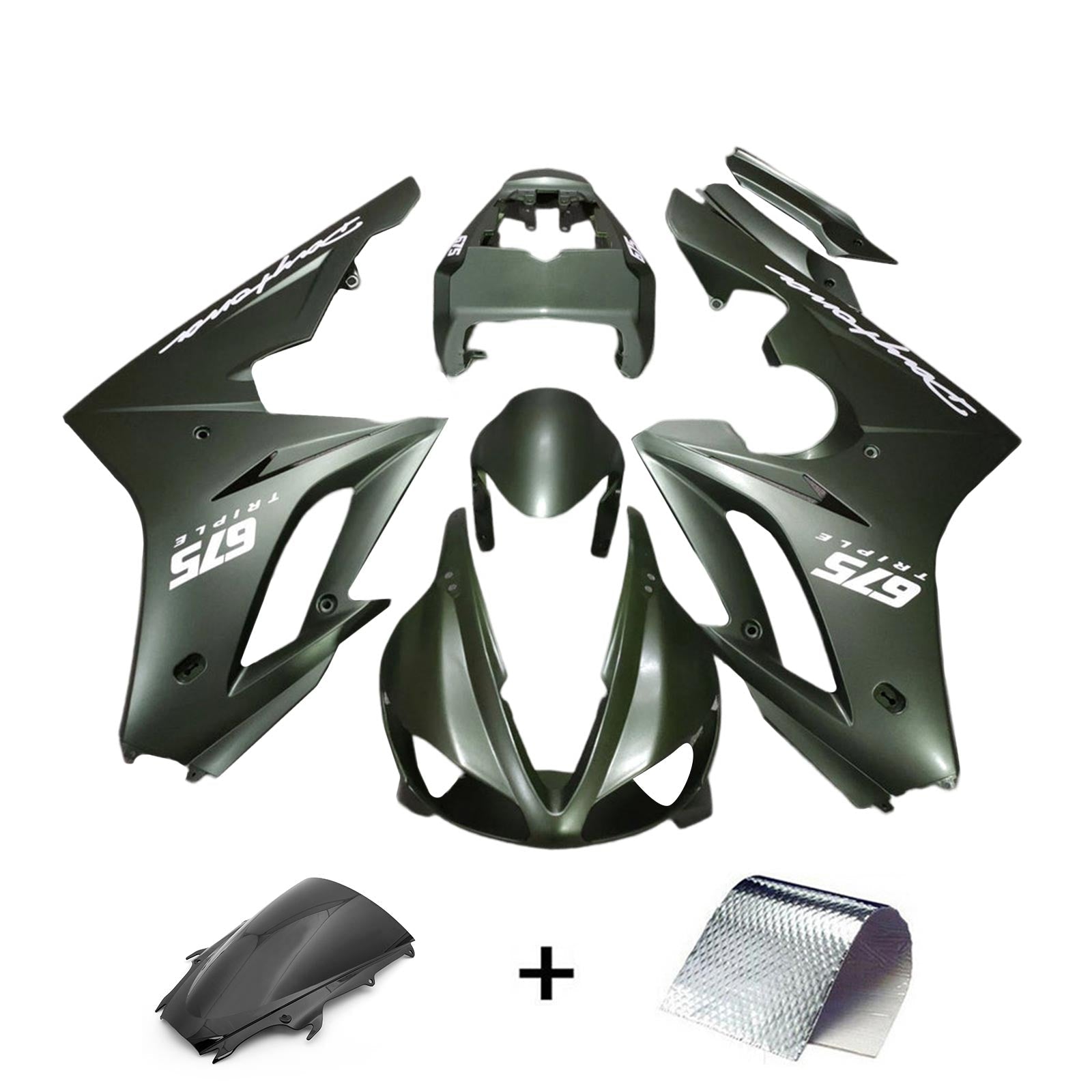 2009-2012 Triumph Daytona 675 Kit de carénage Kit de carrosserie en plastique Abs