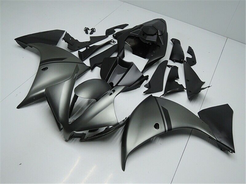 2012-2014 Yamaha YZF R1 Amotopart Fairing Gray Black Kit