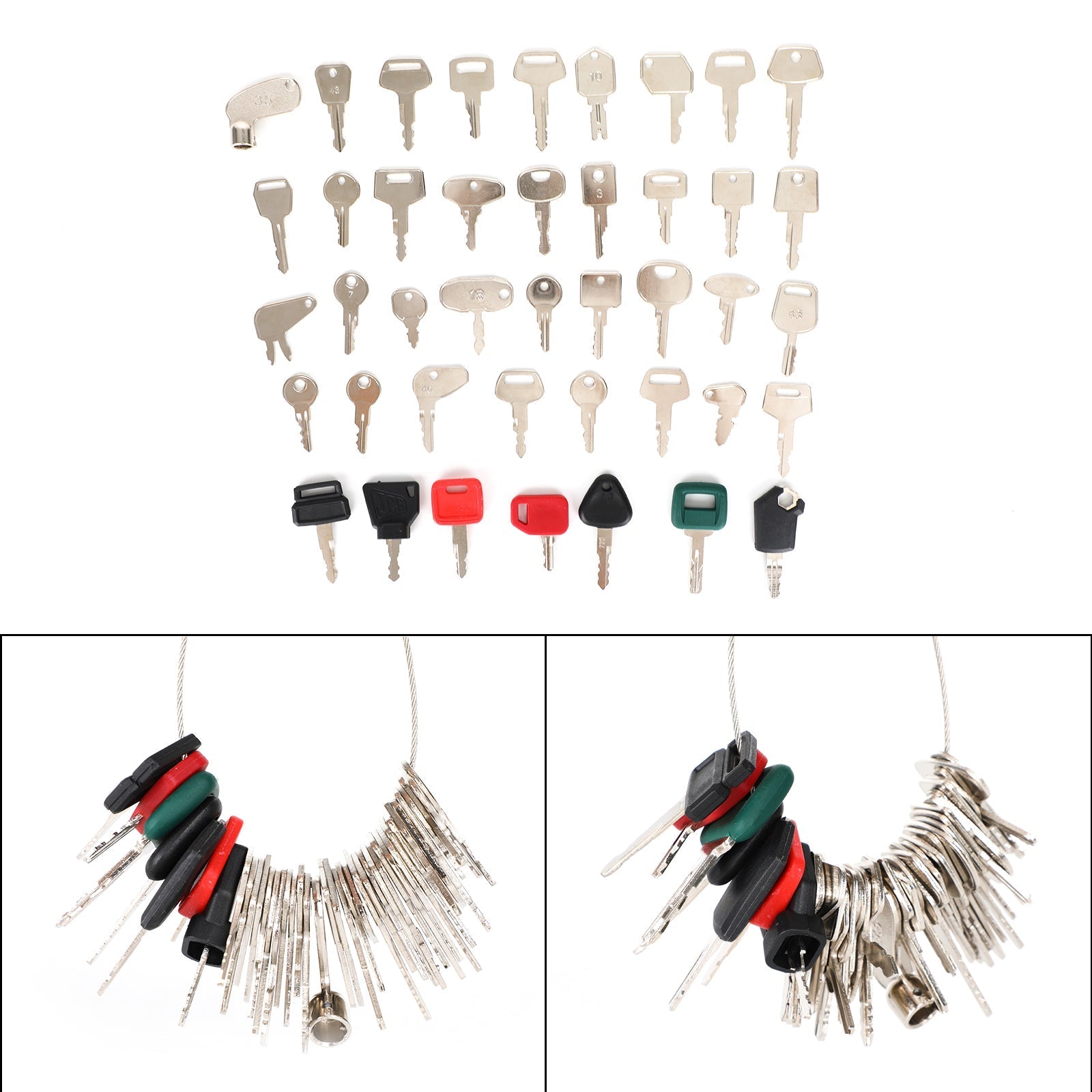 Jeu de clés de contact pour matériel de construction lourd, 42, pour boîtier KOMATSU JD JCB Kubota