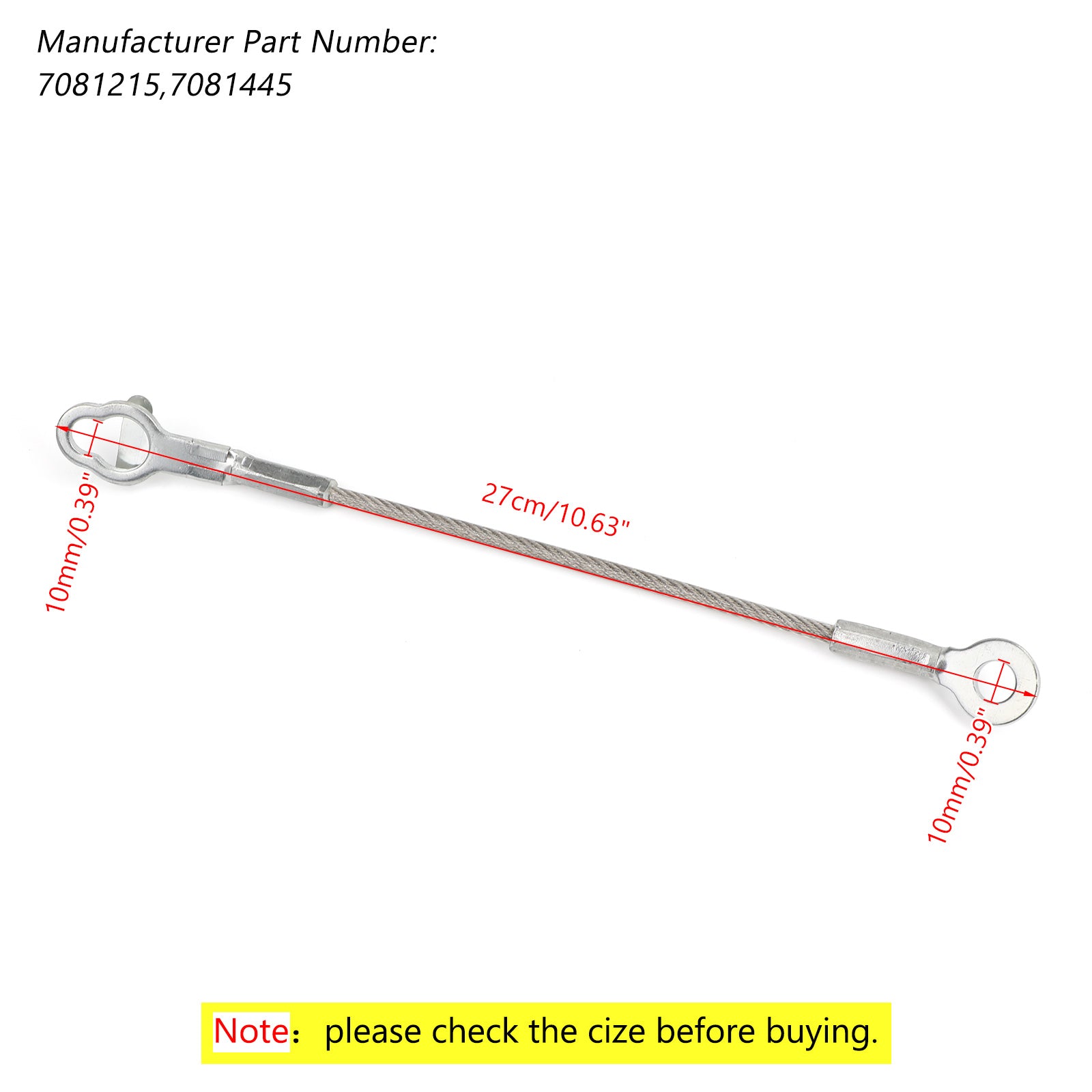 Kábel zadných dverí 7081215 7081445 pre Polaris Ranger 500 700 800 900D (2005-2016) Generic