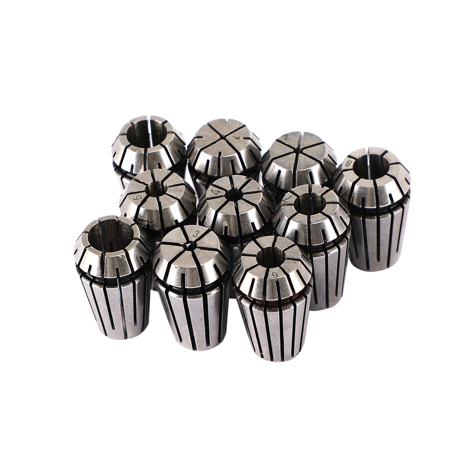 9Pcs ER16 Spring Collet Set For CNC Milling Lathe Tool Engraving Machine Steel