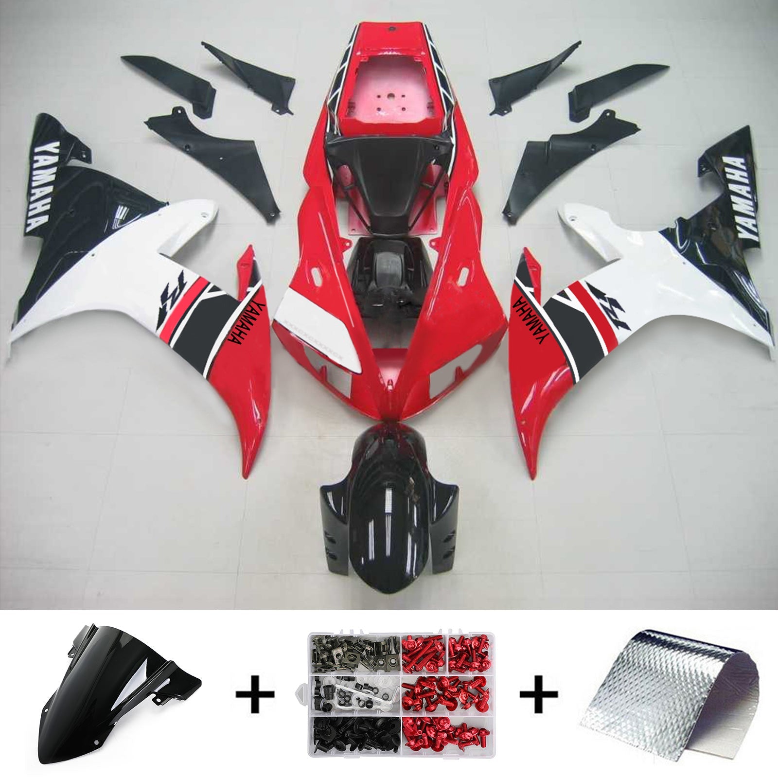 2002-2003 Yamaha Yzf 1000 R1 Kit de camerage d'injection Bodywork Plastic Abs # 110