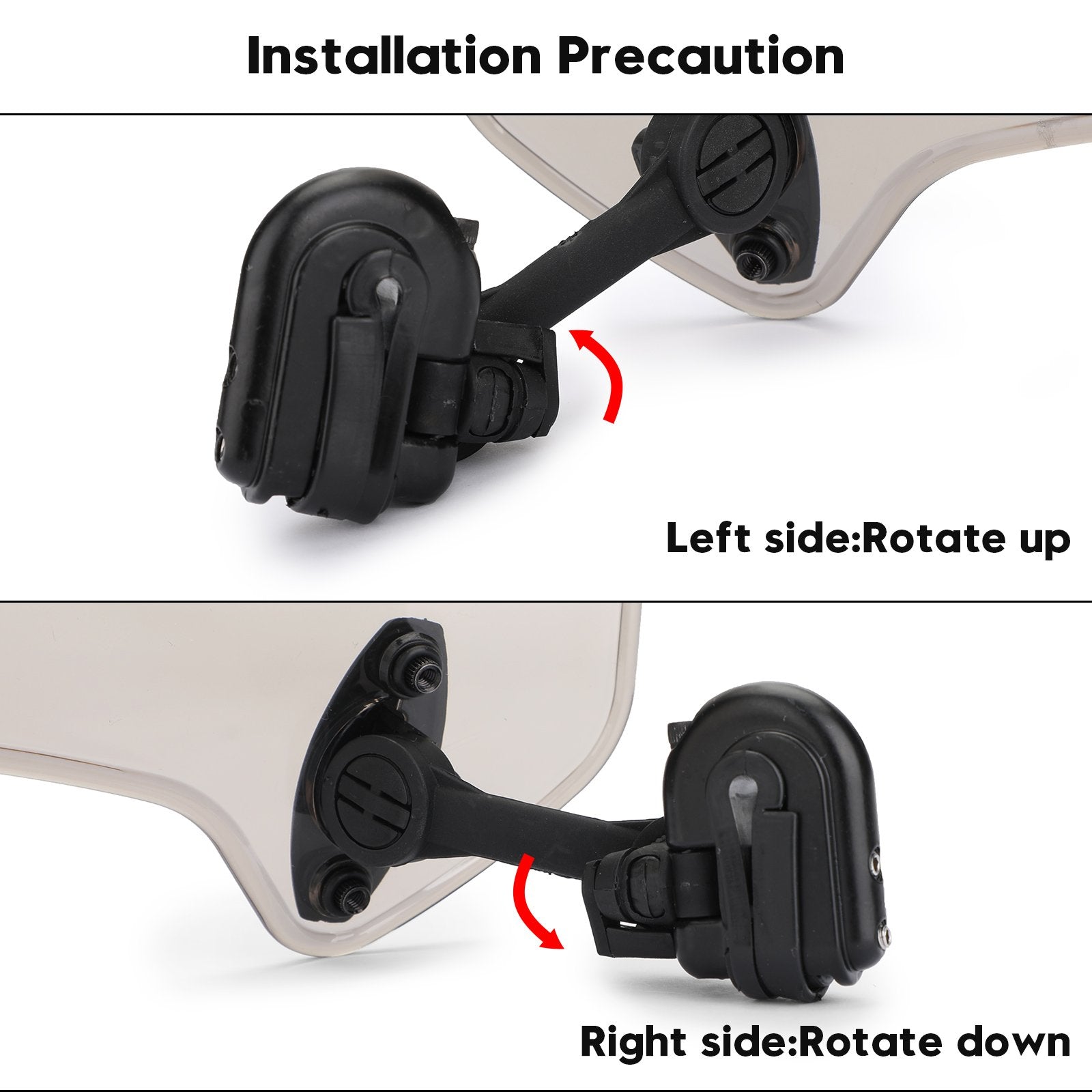Clip ajustable para motocicleta, alerón de extensión de parabrisas, Deflector de viento genérico