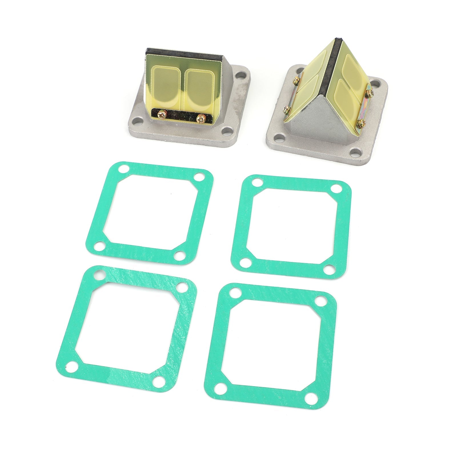 Reed Valve Cages + Reeds passer for Yamaha Banshee YFZ350 1987-2006 generisk