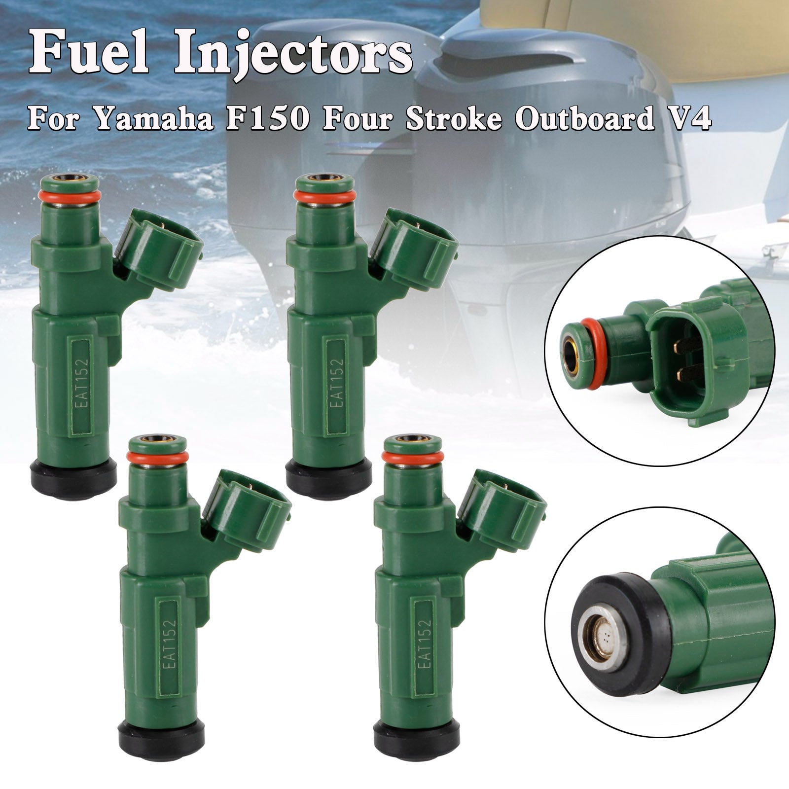 Yamaha hors-bord F150 150HP 63P-13761-01-00 4 pièces injecteur de carburant nouvelle Version