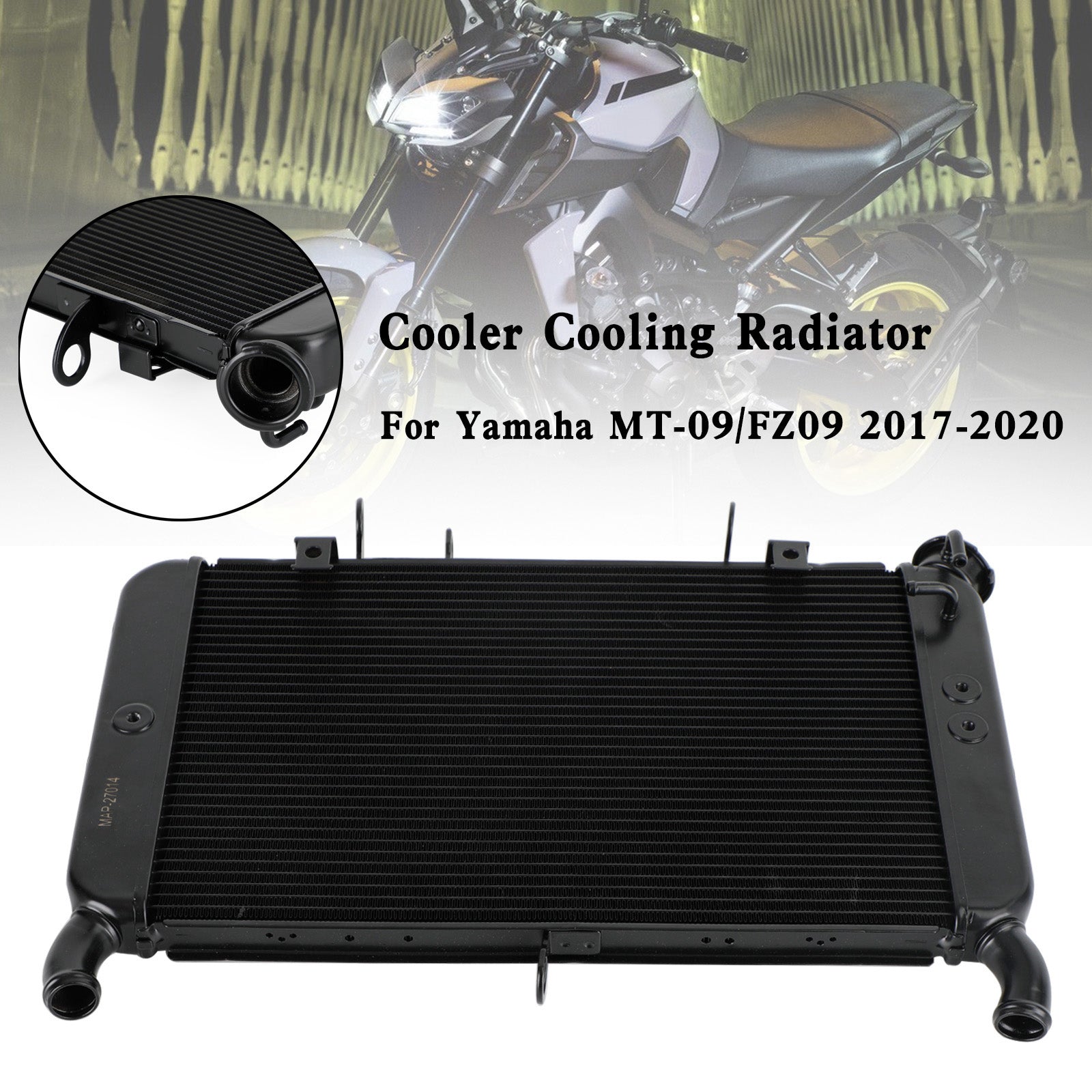 Yamaha MT09 FZ09 MT-09 2017-2020 Aluminium Radiator kjølekjøler