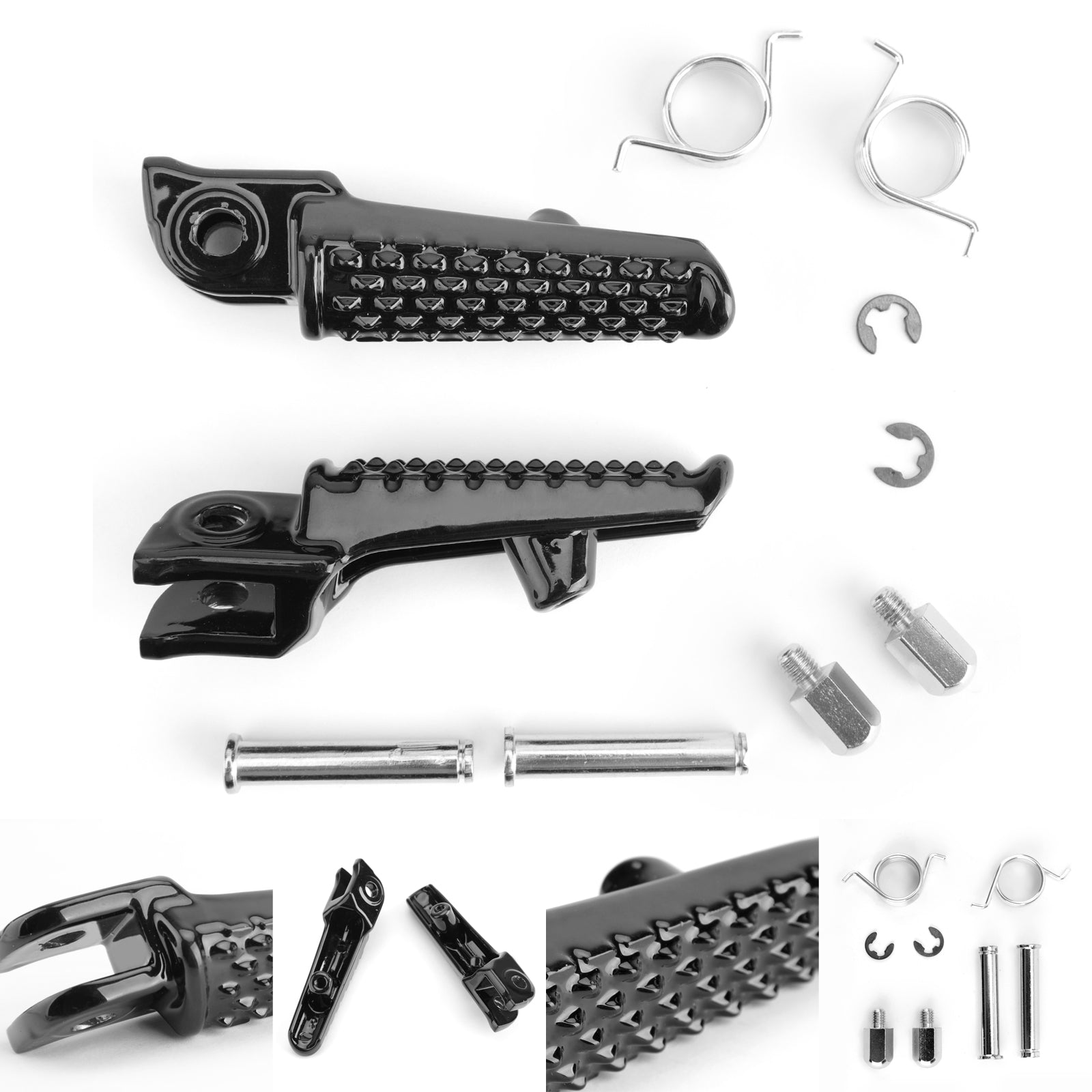 Front Foot Peg Footest för Honda CB1000R CBR 600 1000 RR VTR1000 VTR1000S Black