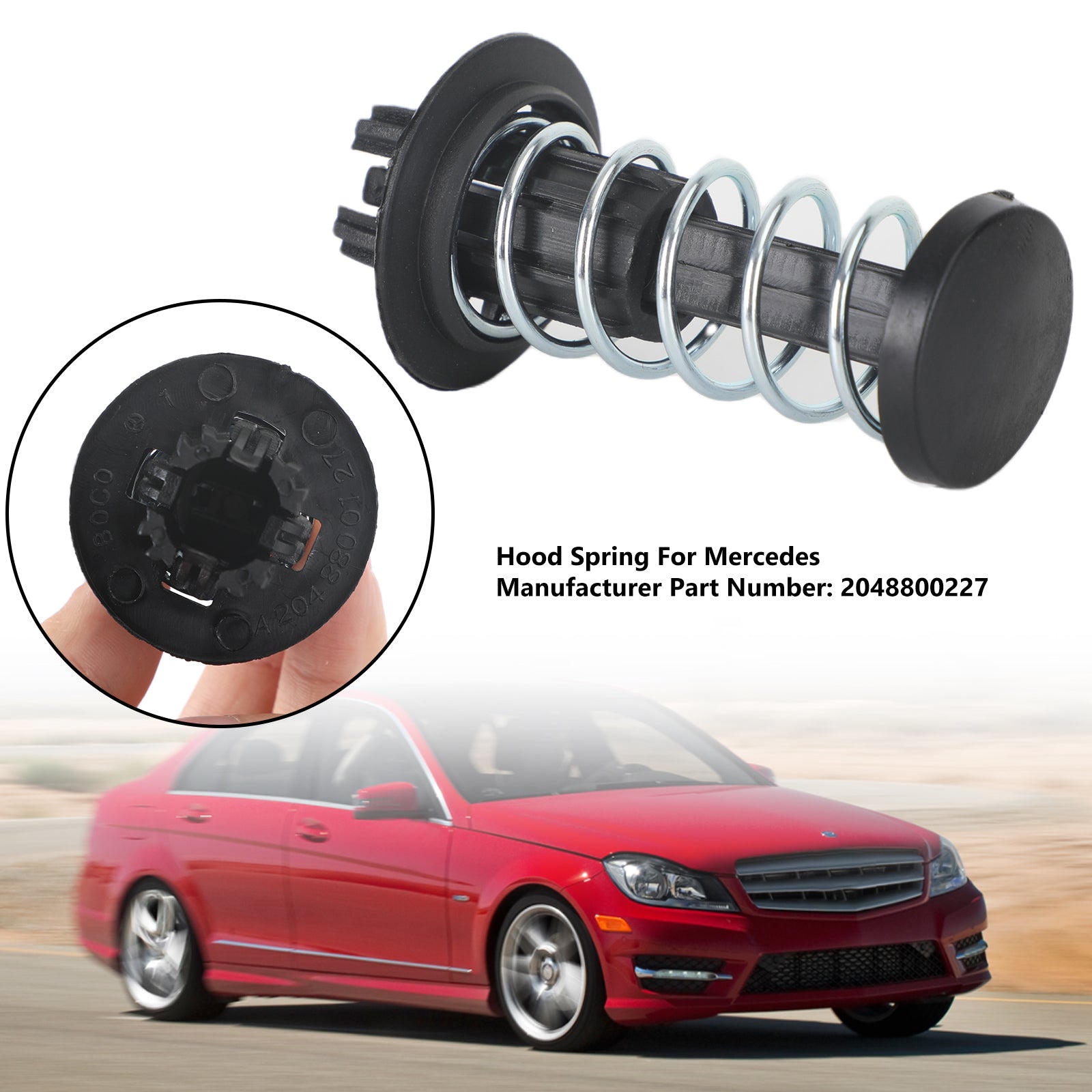 Mola do capô 2048800227 para Mercedes-Benz W204 W212 W222 X204 C63 C250 2008-2015