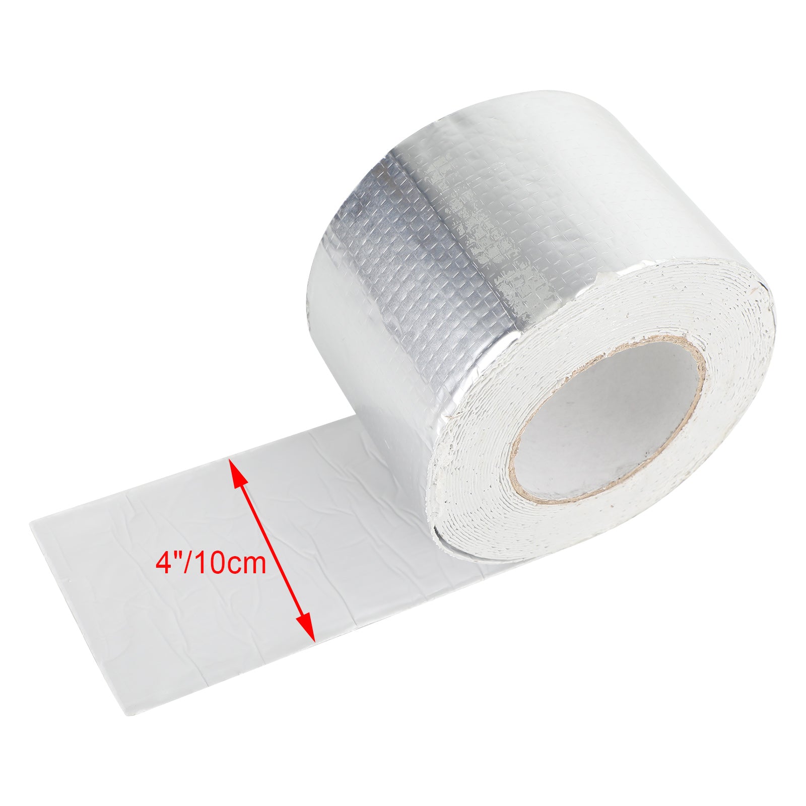 4" x 30' RV-tettetape UV-vanntett taklekkasjer reparasjonstape forsegling, klebrig sølv