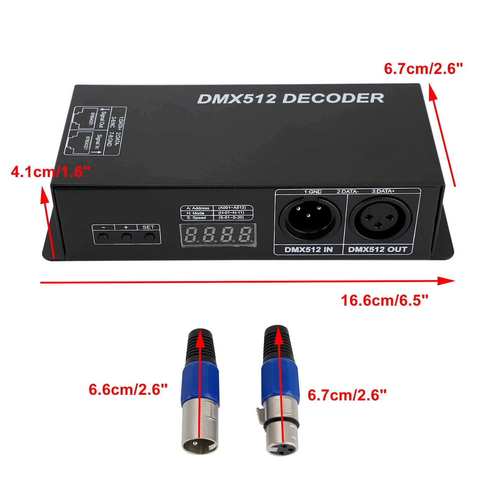 LED RGB DMX 512 Controller Decoder Dimmer 3 Kanalen 24A 3x8A Streeplicht