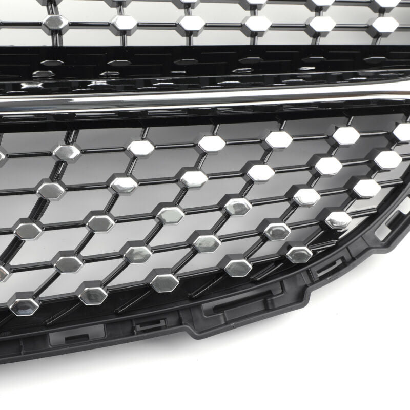 Nytt främre diamantgrillgaller för Benz W205 C-klass C250 C300 C400 2015-2018
