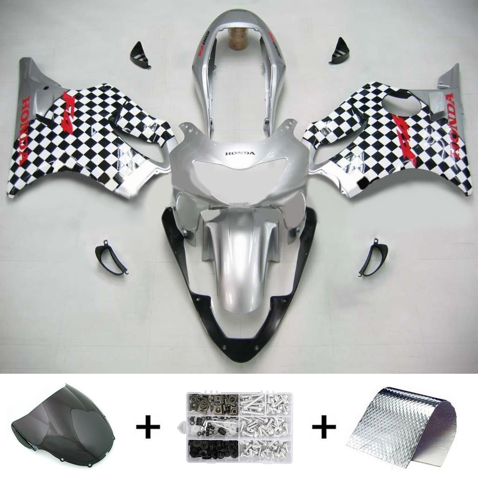 1999-2000 Honda CBR600F4 Kit de carénage injection d'amotopart Bodywork Plastic Abs # 104