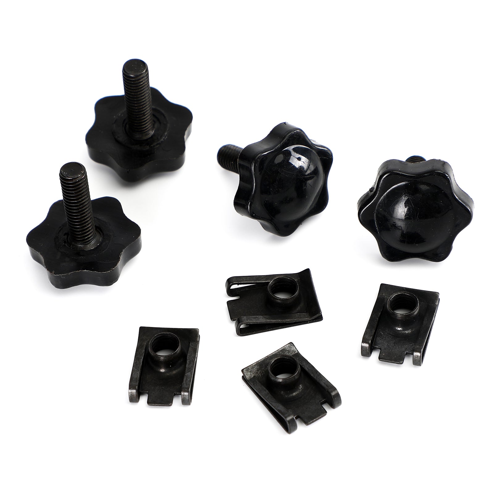 Parafusos de trava da alavanca do alforje & Conjunto de porcas pretas para Glide King Touring 96-19