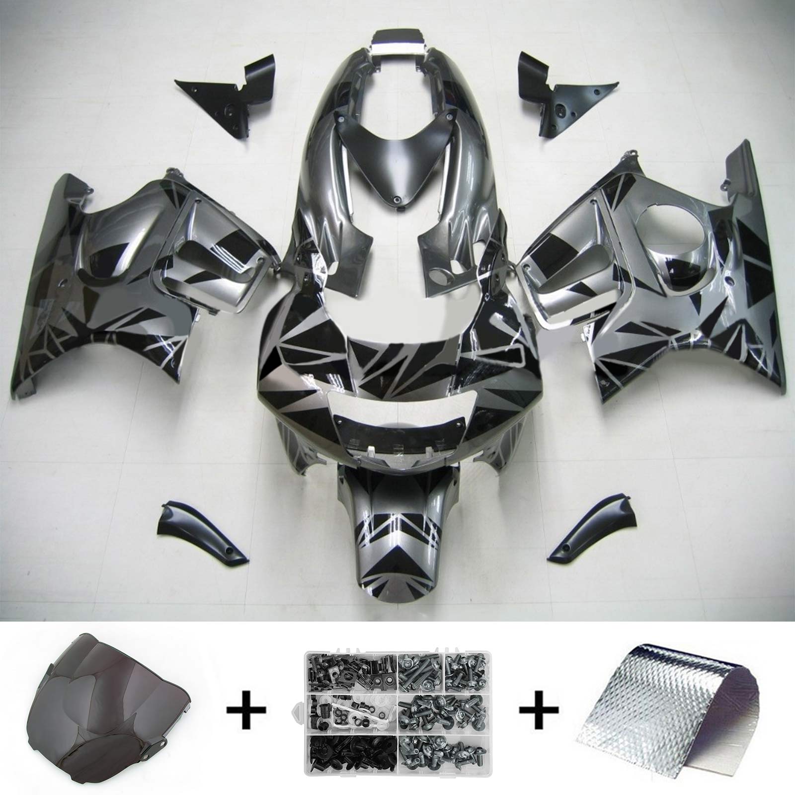 1995-1996 Honda CBR600 F3 Amotopart Kit de carenado de inyección Carrocería Plástico ABS # 110