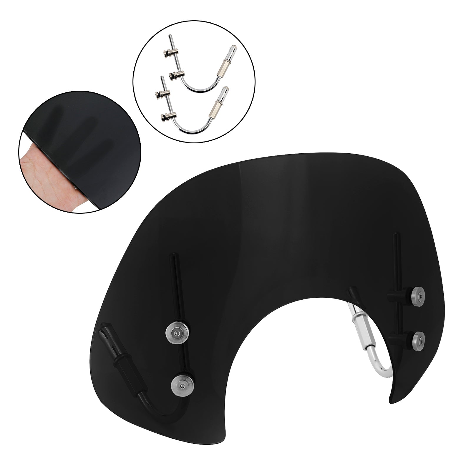 Černé sklo predného skla pre Vespa GTS250 GTS300 2017-2022