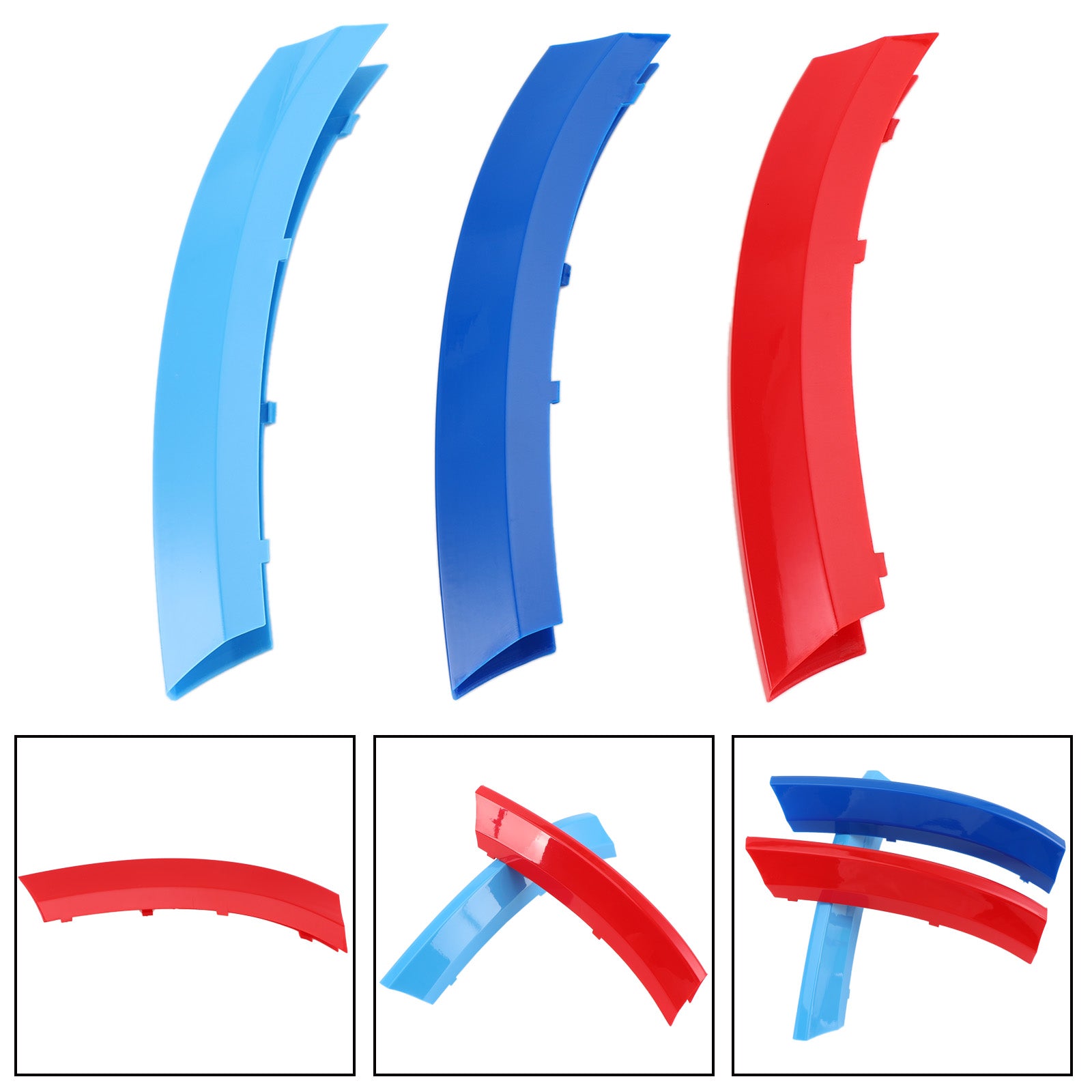 Bandes de couverture de calandre tricolores, garniture à Clip pour BMW X5 2008 – 2013