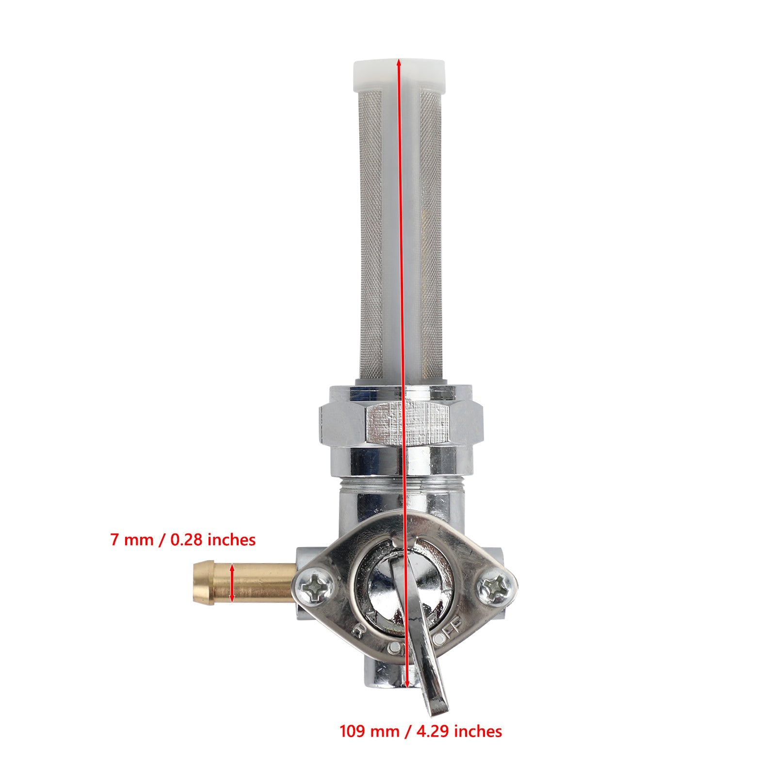 Brandstofklep Petcock Linker Uitlaat geschikt voor Sportster Big Twin 1975-Up 13/16" Algemeen