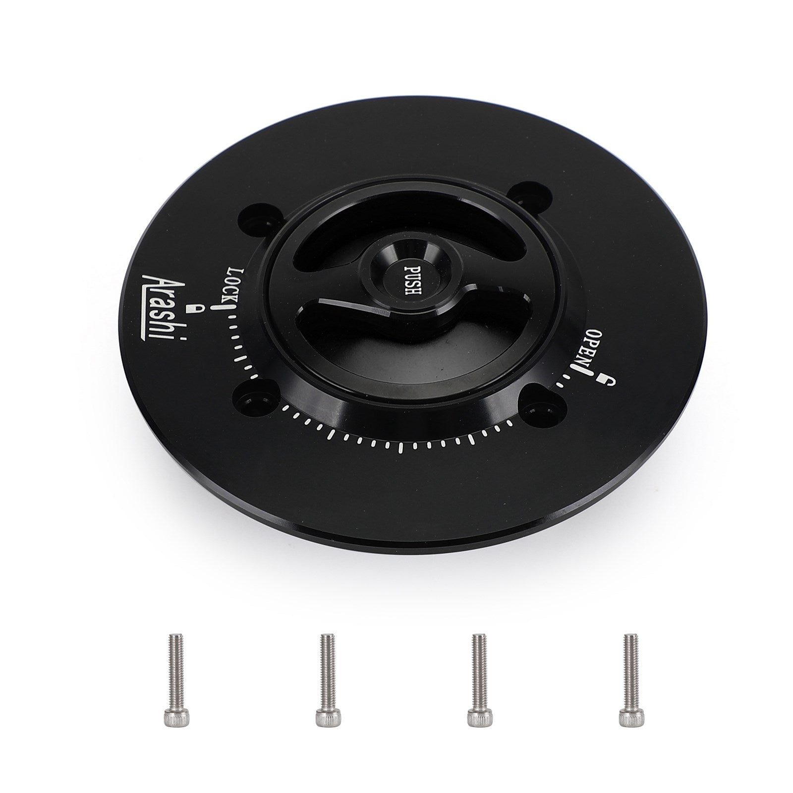 CNC Keyless Fuel Gas Tank Cap Black Fit For Kawasaki EX400 NINJA 400 2018-2019