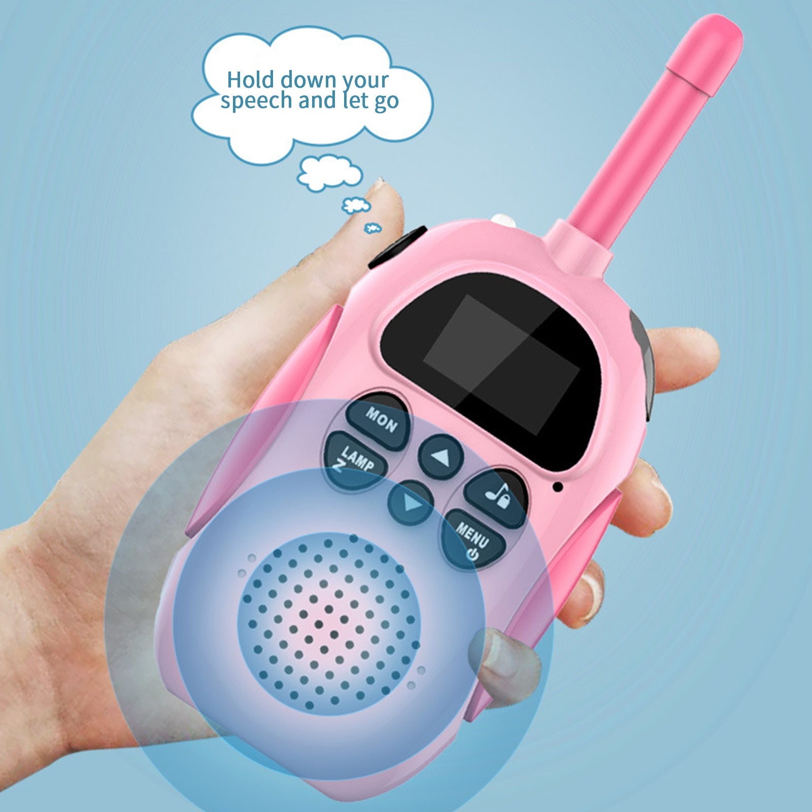 2-pack kinderwalkie-talkies 22-kanaals 2-weg radio 3 km bereik handheld origineel