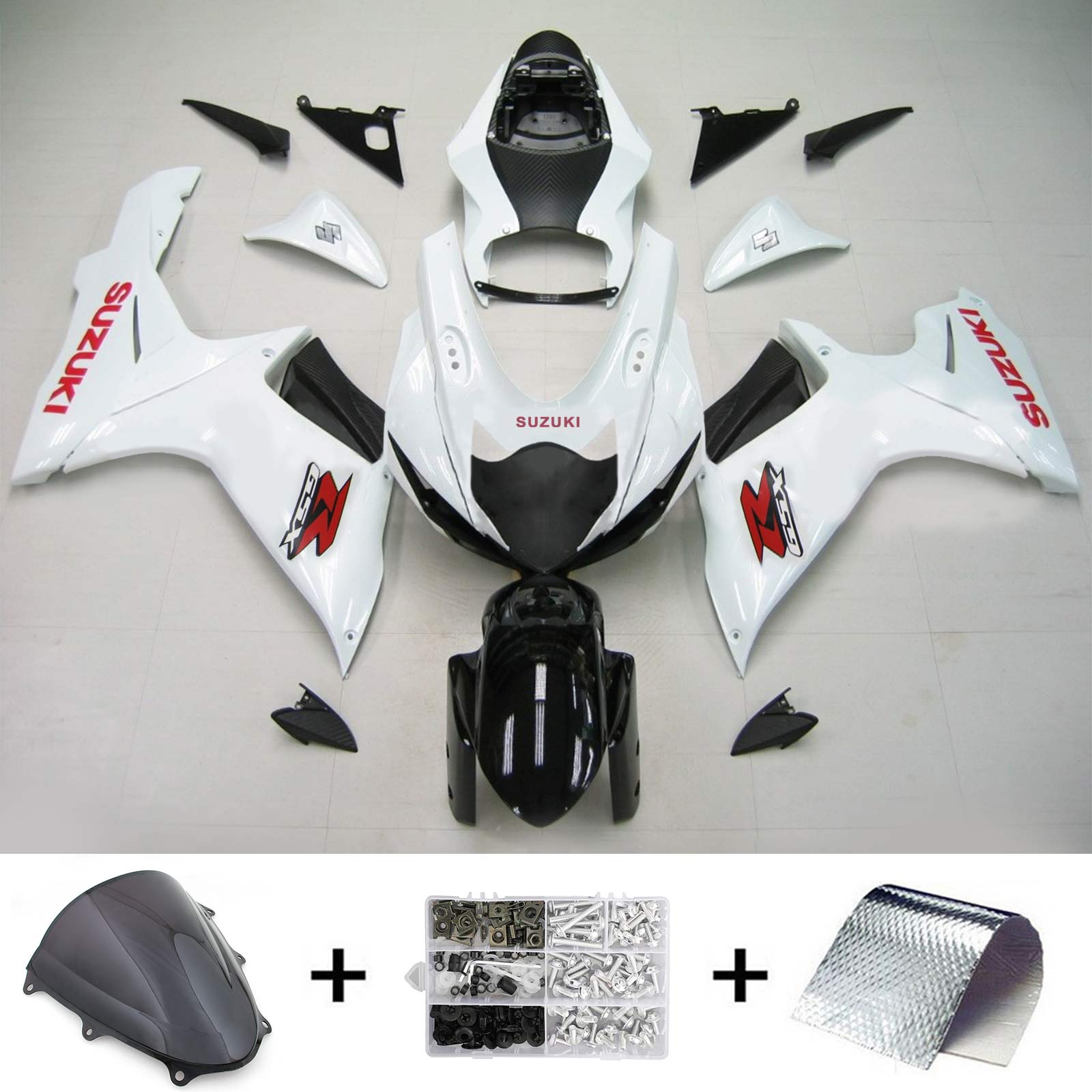 2011-2024 Suzuki GSXR 600/750 K11 Amotopart Injeksjon Fairing Kit karosseri plast ABS #101