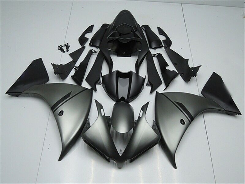 2012-2014 Yamaha YZF R1 Amotopart Fairing Gray Black Kit