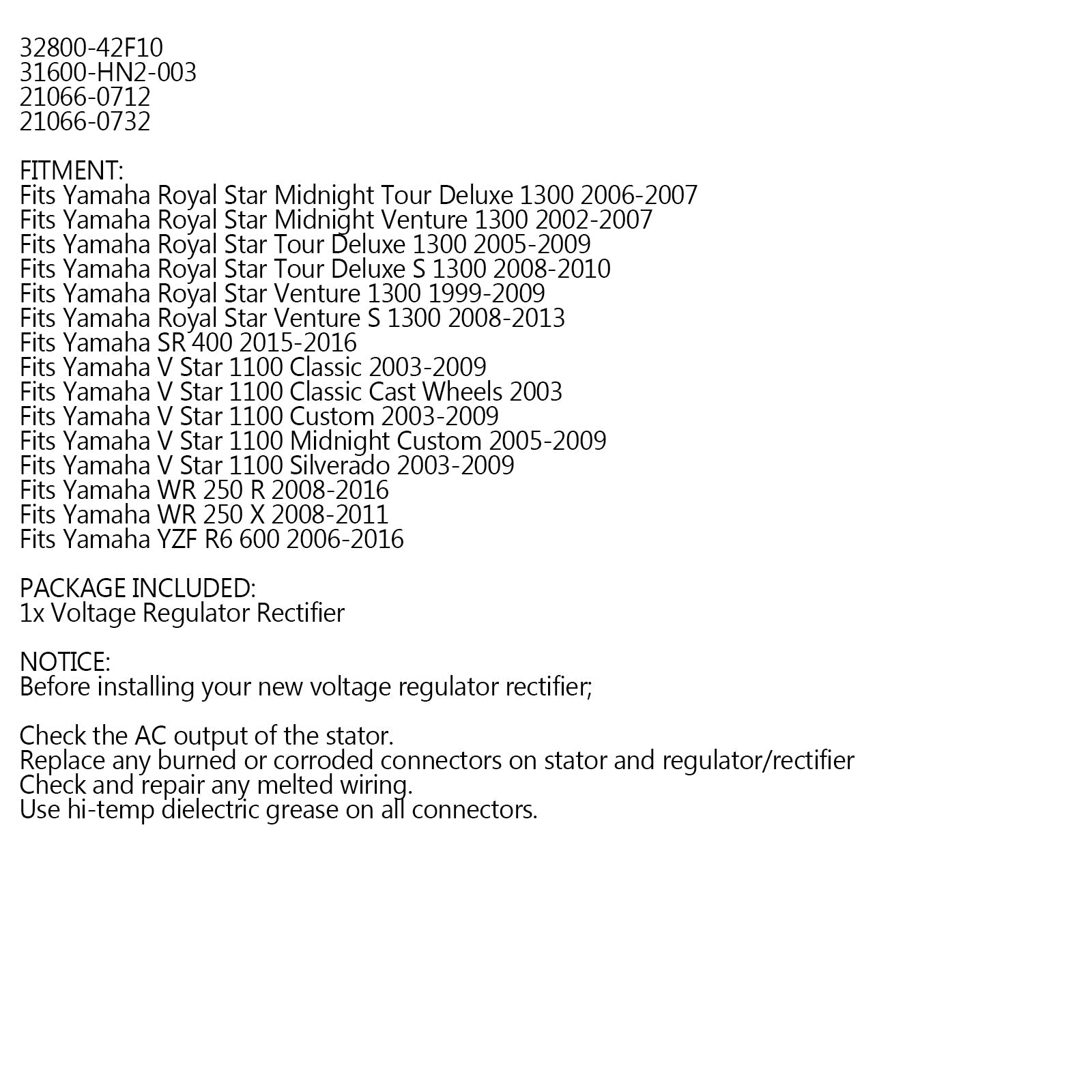 Régulateur pour Arctic Cat 0824-037 0824-020 pour Honda 31600-HN2-013 31600-HN2-003 générique