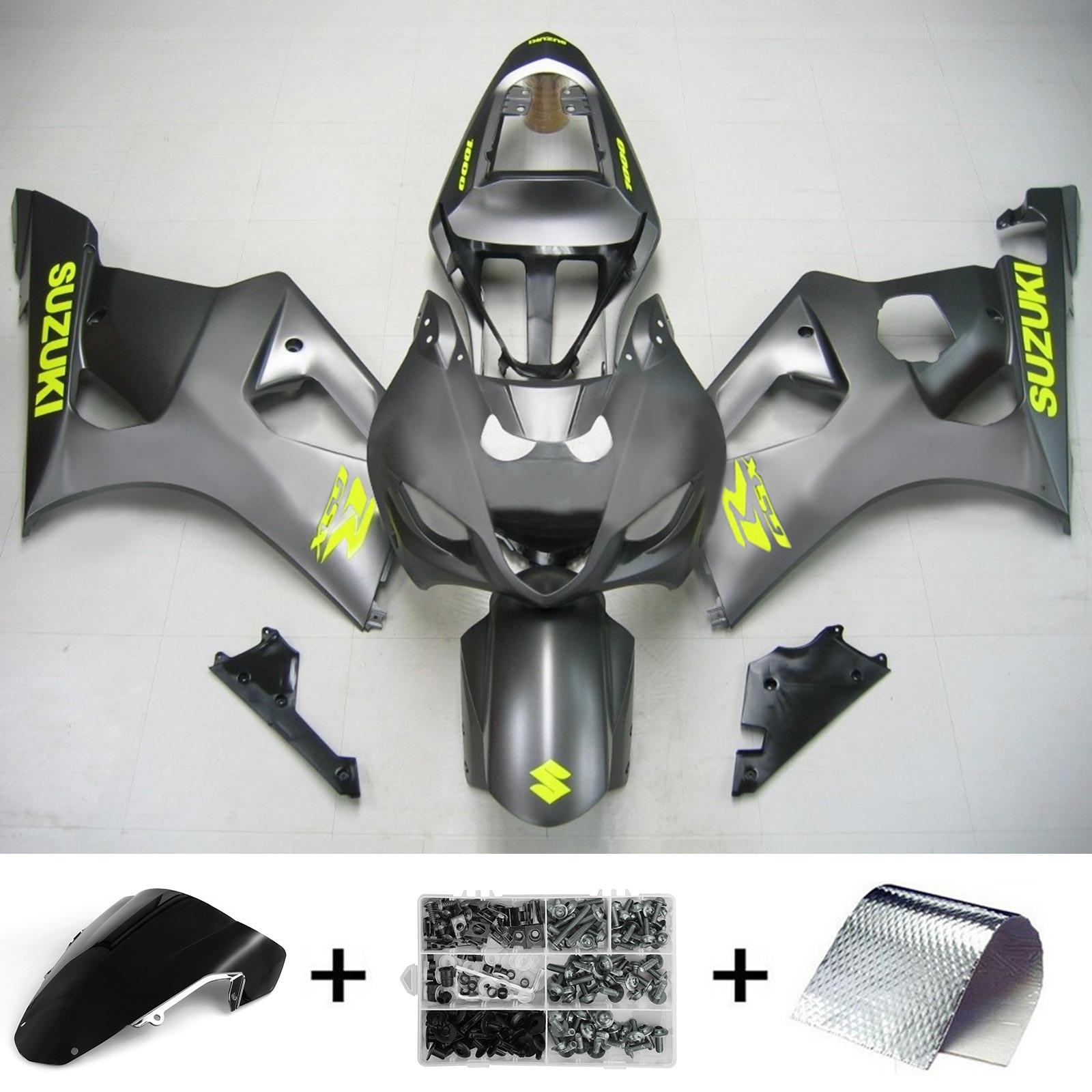 2003-2004 Suzuki GSXR1000 K3 Kit de carénage injection Bodywork Abs en plastique