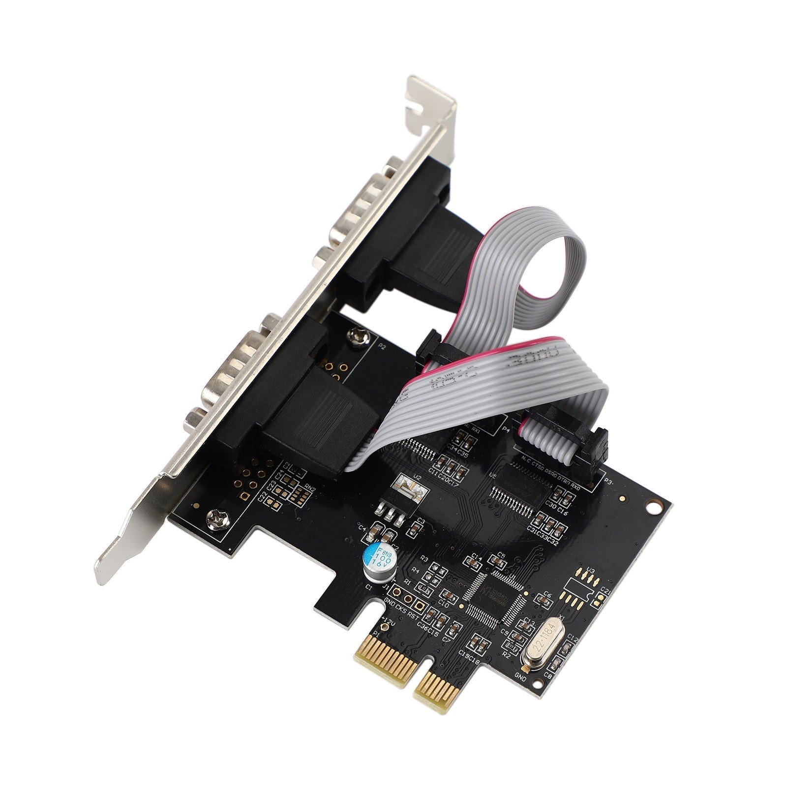Tarjeta adaptadora de placa extensora PCI-Express, Chip WCH382 serie PCIE a RS232 de 2 puertos