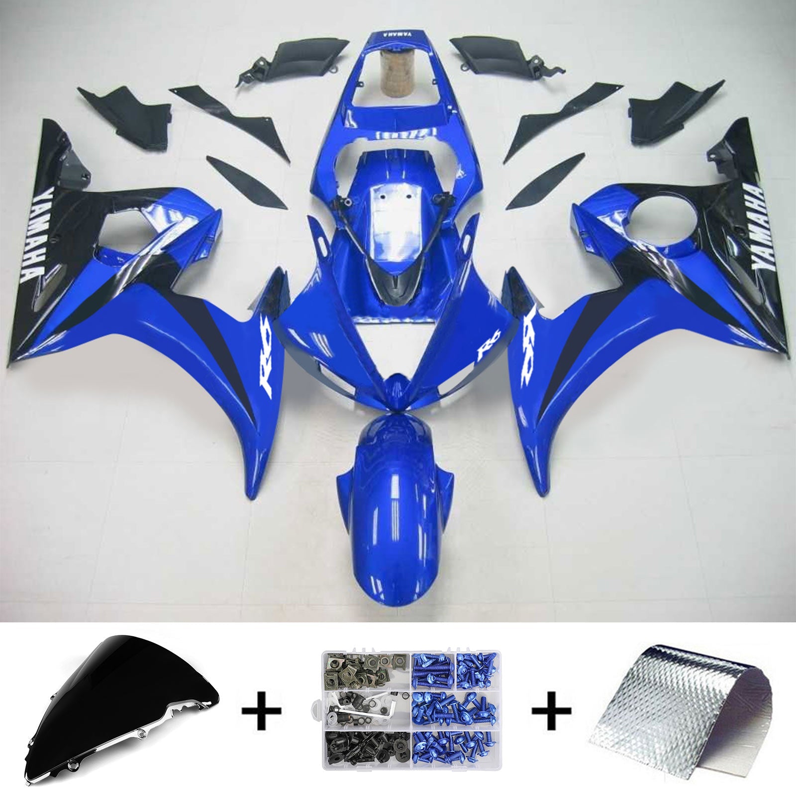 2003-2004 Yamaha YZF 600 R6 2006-2009 R6s Amotopart Injeksjon Fairing Kit Bodywork Plastic ABS #132