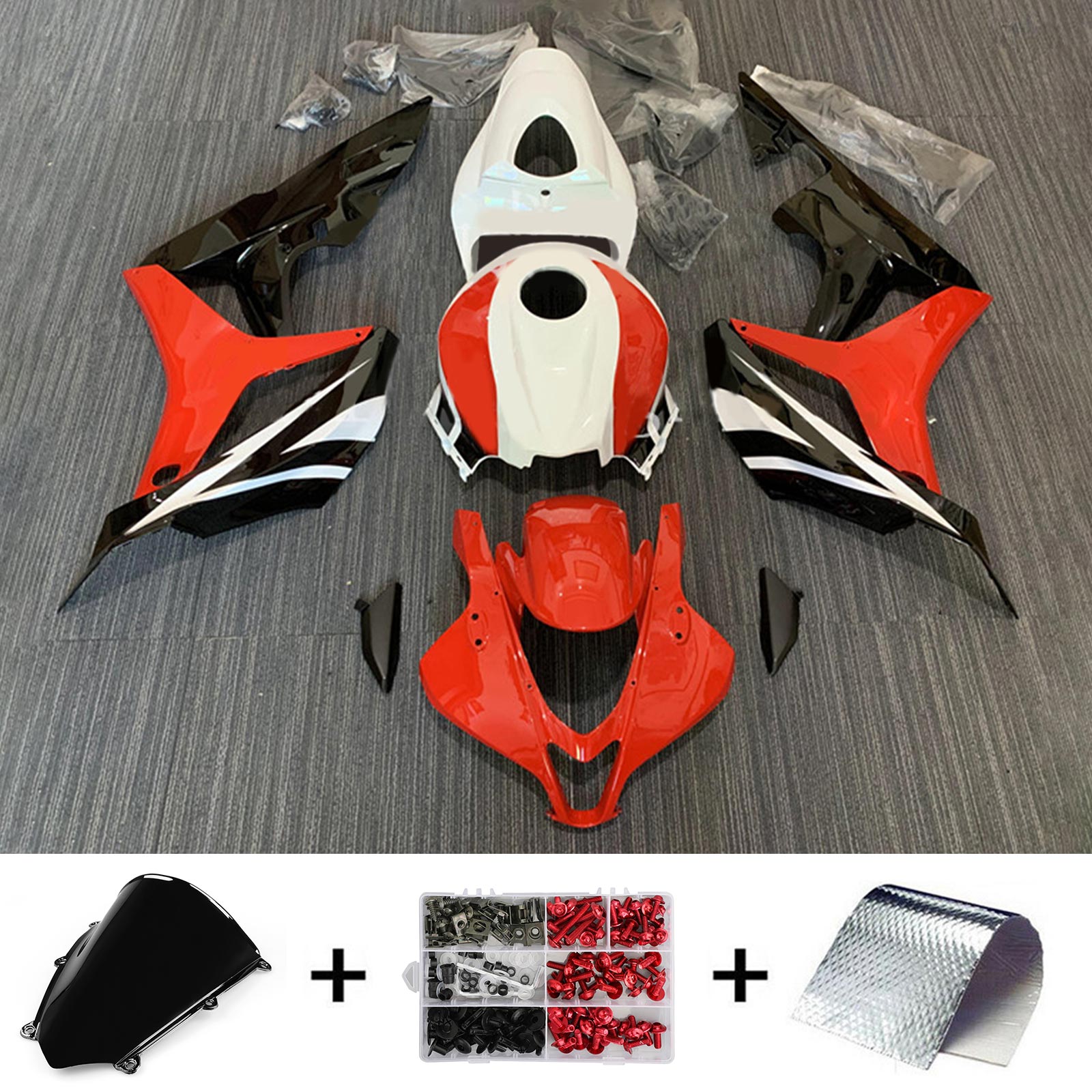 2007-2008 Honda CBR600RR F5 Kit de carénage Kit de carrosserie Plastique Abs