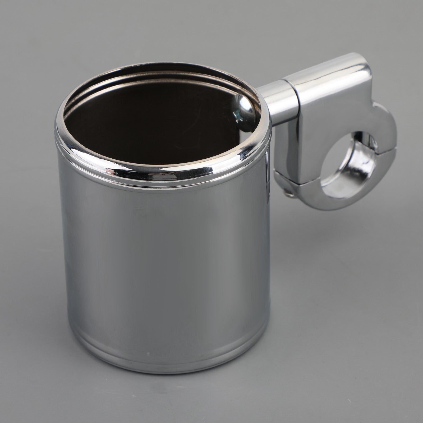 Krom mugghållare för motorcykel, ATV, passar för 7/8" 1" 1-1/4" Styre Universal Generisk