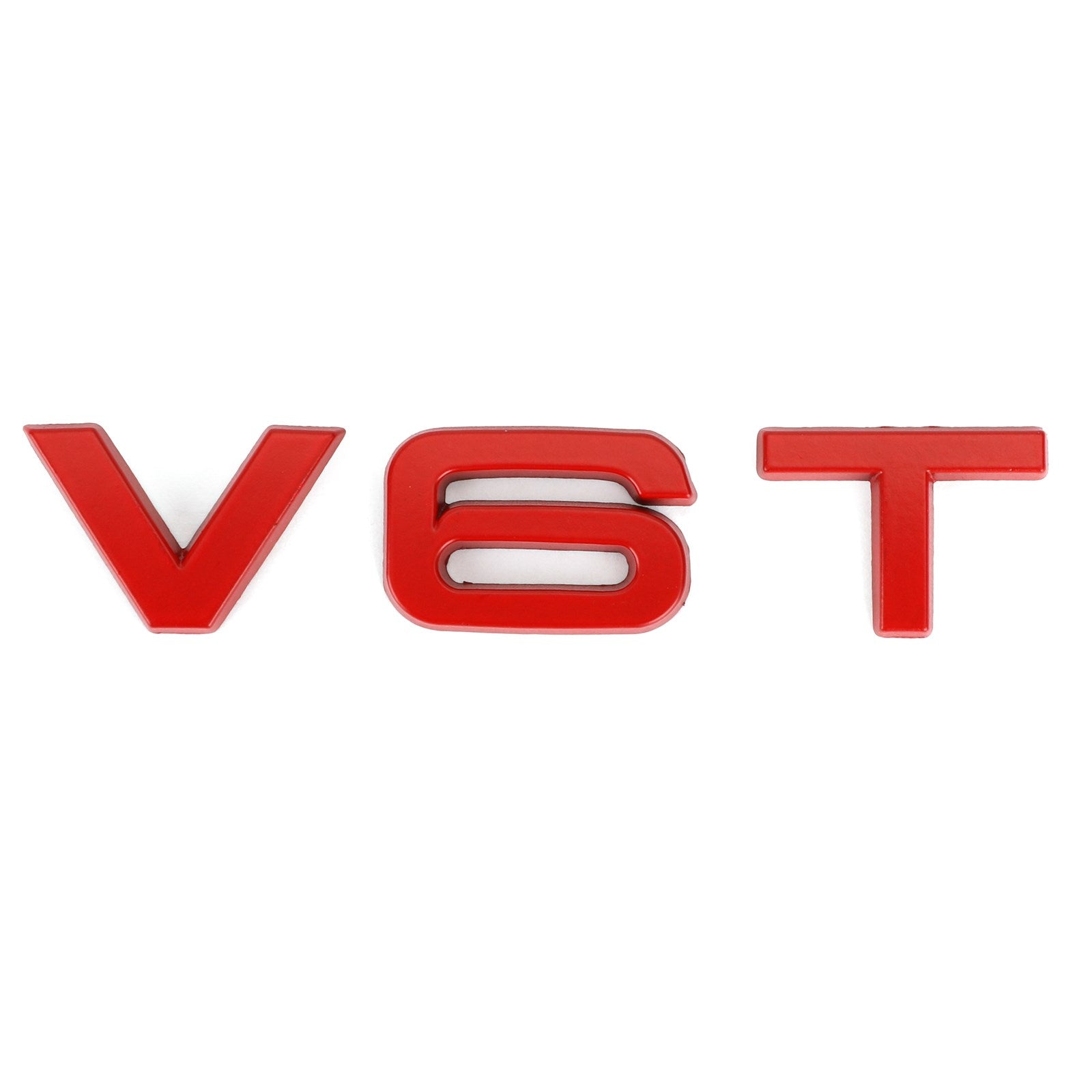 V6T Emblem Badge Fit för Audi A1 A3 A4 A5 A6 A7 Q3 Q5 Q7 S6 S7 S8 S4 SQ5 Red Generic