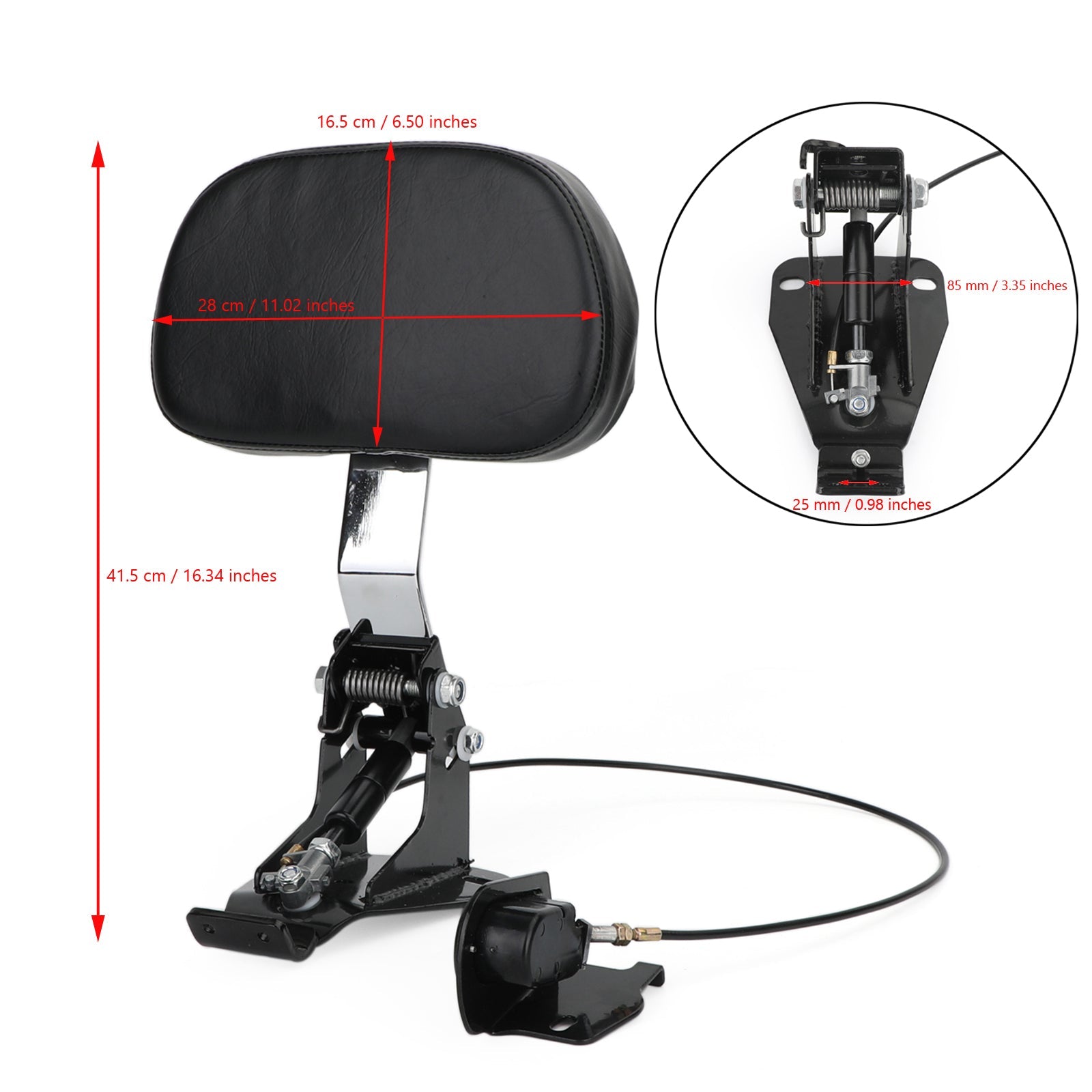 Respaldo del conductor para Touring Road Street Electra Glide FLHR FLTR genérico 2009-2020