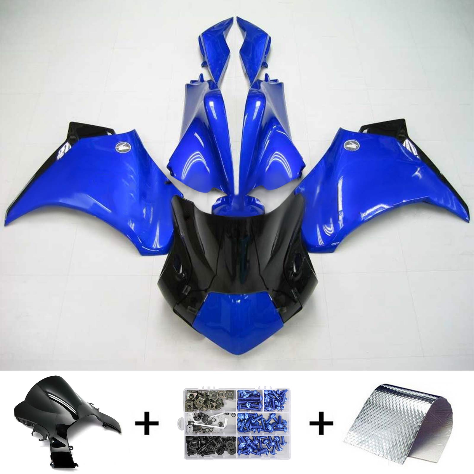 2010-2013 Honda VFR1200 Amotopart Kit de carenado de inyección Carrocería Plástico ABS # 107
