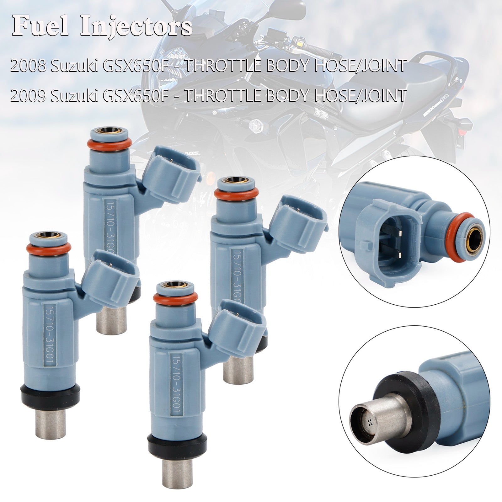 Injecteur de carburant 4 pièces, pour Suzuki GSX650F KATANA 2008 – 2009