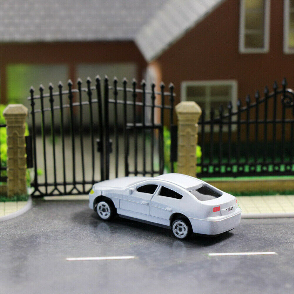 50 Uds. Modelo de coche a escala HO 1:87, modelo de arquitectura de paisaje de tren de construcción