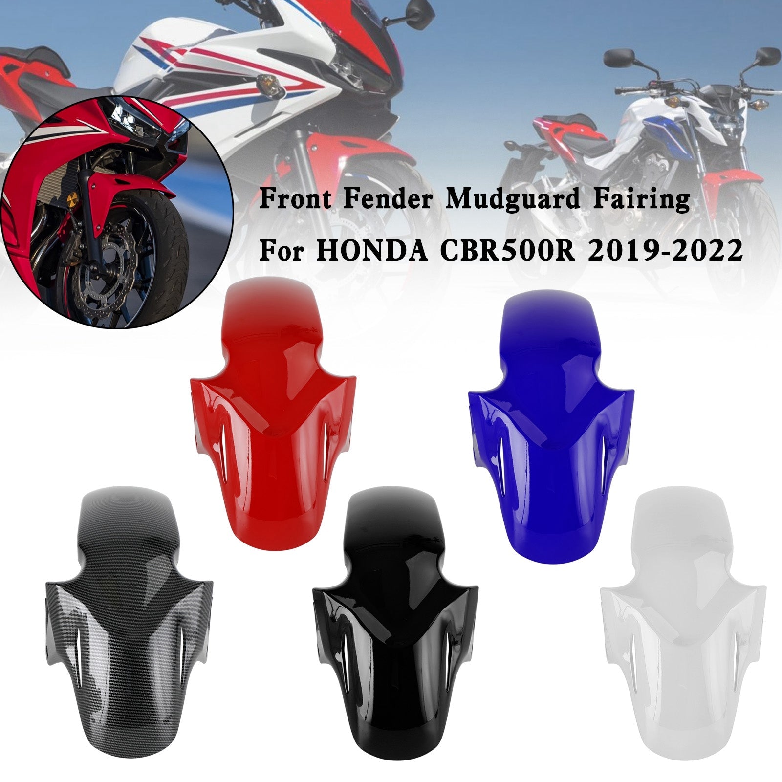 HONDA CBR500R 2019-2022 Voorspatbord Spatbord Hugger Kuipkuip