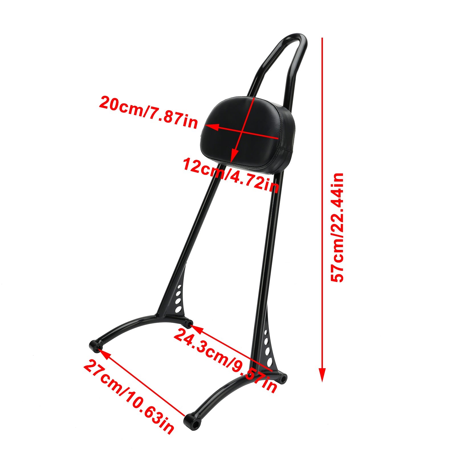 Dossier de barre Sissy passager pour Sportster Iron 883 1200 XL 48 72 2004-plus tard