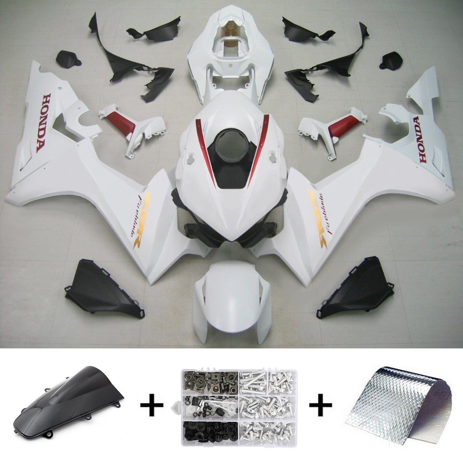 2017-2023 Honda CBR1000RR Amotopart Kit de carénage d'injection carrosserie plastique ABS #101