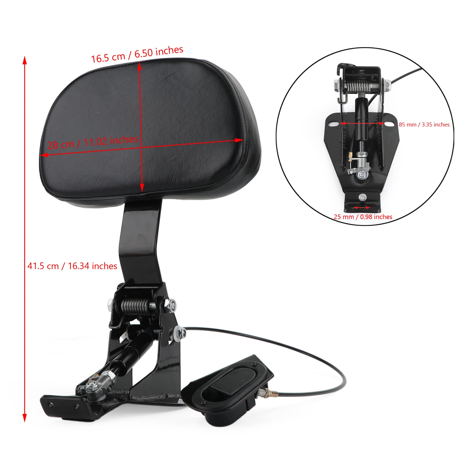 Respaldo del conductor para Touring Road Street Electra Glide FLHR FLTR genérico 2009-2020