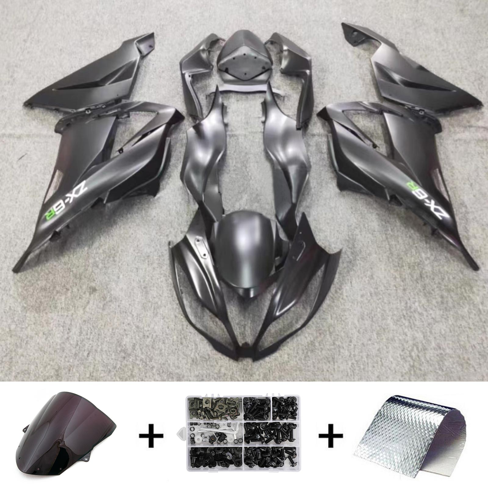 2013-2018 Kawasaki ZX6R 636 Kit de carénage carrosserie plastique ABS