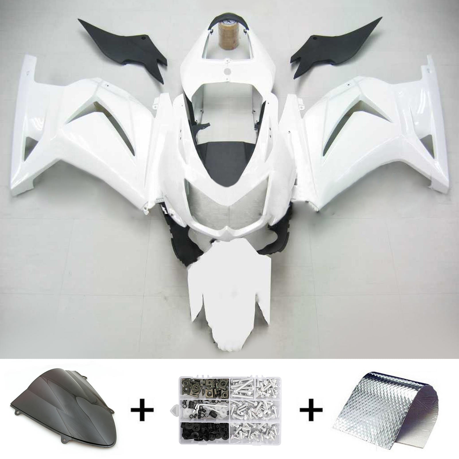 2008-2012 Kawasaki EX250/NINJA250 injektionsmässa kit Bodywork Plastic ABS