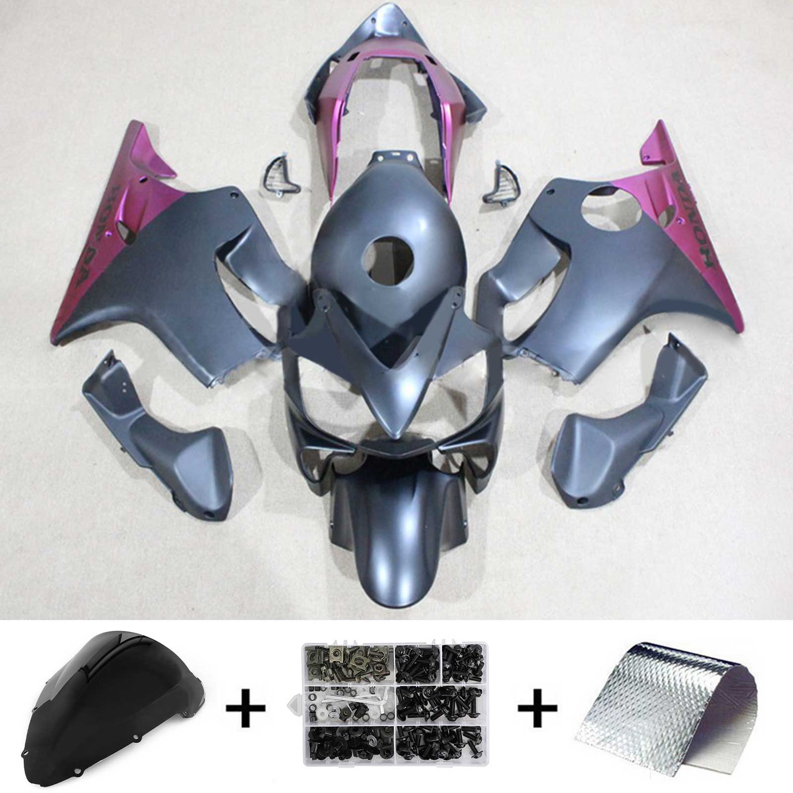 2004-2007 Honda CBR600 F4i Kit de carenado de inyección Carrocería Plástico ABS#140