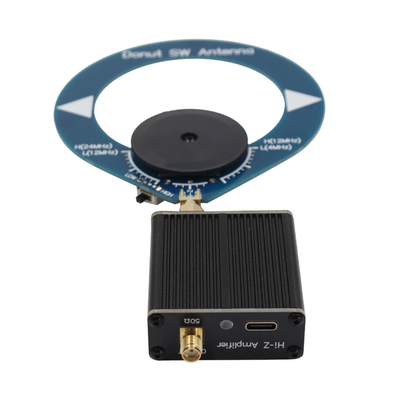 Amplificateur à haute impédance pour SDR Walkie Talkie Donut Am MW/SW Antenne Hackrf One