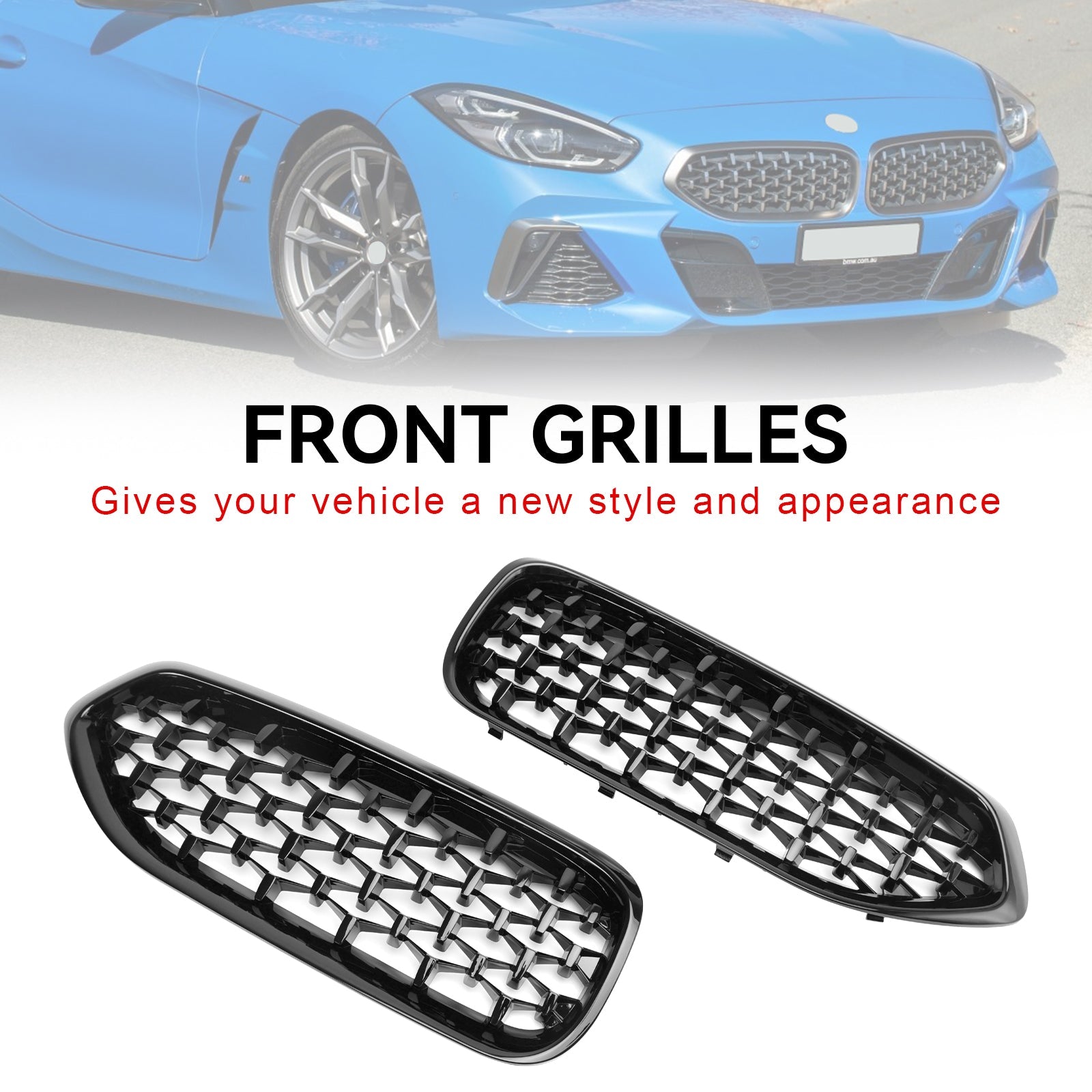 BMW G29 Z4 2019-2023 Diamond Blift Black Front Kidney Grill Grille