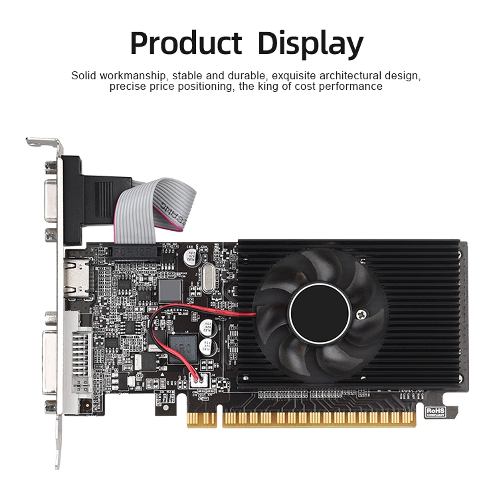 GT210 1G Cartão gráfico independente Card de faca de tira de máquina de meia altura de meia altura