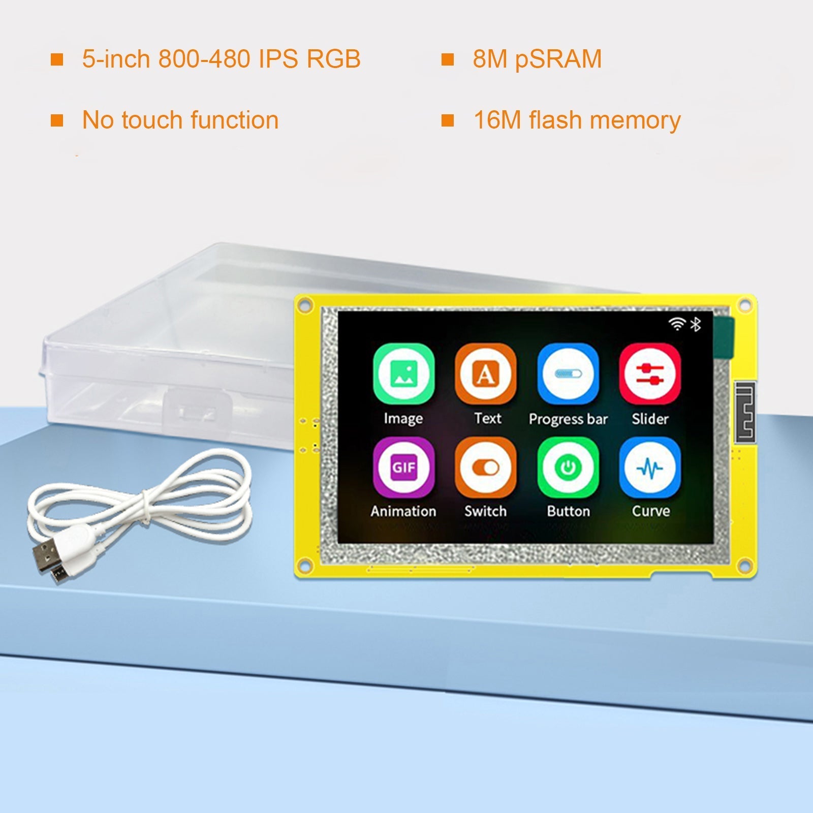 Vývojová doska ESP32-S3 5" 7" LCD kapacitný displej Wifi Bluetooth MCU LVGL