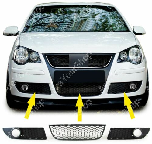 Black Center for Polo GTI Front VW Lower 9N3 Grille Bumper Grill 2005-2009 Fog Generic